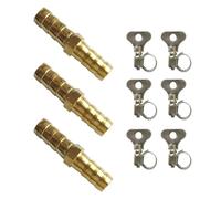 Expandable Garden Hose Repair Kit, Brass Flex Hose Repair Kit Hose Connector Mender Kit with Stainless Clamp Fits for 3/4" or 5/8" Collapsible Garden Hose Fitting, 3 Sets