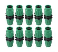 Expandable Garden Hose Repair Kit with Quick Connect Adaptor, Duty Plastic Fittings for 25 50 75 100ft Hoses, Green Hosepipe Connectors and Clamps Set (4 Pack)(10pcs)