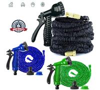 Expandable Garden Water Hose Pipe/150FT Lightweight Magic Hose with 3/4" to 1/2" Connector 7 Function Spray Gun Nozzle Hose Pipe for Home,Garden,Car Washing (Green)