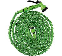 Expandable Green Garden Hose 100Ft - Twist, Kink & Tangle Free Flexible Water Hose Pipe With Connector & 7-Function Spray Nozzle