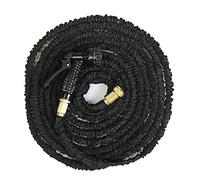 Expandable Hose Garden Hose with Solid Brass Fittings 7 Functions Spray Gun for Gardening Car Washing Pet Bathing（75FT）