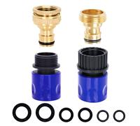 Expandable Hose Tap Connector Fitting, Outdoor Outside Tap Connector 3/4 Male Watering Nozzle Adapter & 3/4 Male Female Garden Hose Attachments Quick Connector for Flexible Hosepipe (Expandable kit)