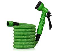 Expandable Hosepipe Kit - with a Length of Expandable Hose, Indoor/Outdoor tap Connector, Hose end Connector and Spray Gun (15m Length)