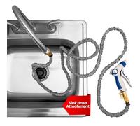 Expandable Indoor Water Hose Attachment That Connects to Kitchen Sink or Bathroom Sink Faucet for Watering Houseplants, Washing Pets, Household Cleaning, Washing Hair (50 FT)