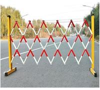Expandable Industrial Barrier with Wheels - Foldable Safety Traffic Barrier for Driveways - Retractable Road Blocker for Outdoor Use Portable and Versatile