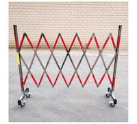 Expandable Industrial Folding Traffic Barrier with Wheels - Portable Crowd Control & Outdoor Safety Solution for Security and Traffic Management