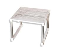 Expandable Locker Shelf - Retractable Storage Rack Strong Adjustable Shelf for Wardrobe No Damage Installation White Fits L32-40cm H38cm W35-45cm