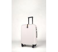 JLY Medium Suitcase Check in Expandable Hard Shell Luggage with 4 Spinner Wheels, TSA Lock, Covestro Polycarbonate, Wet/Dry Pockets, Lightweight Travel Bag - Alabaster White