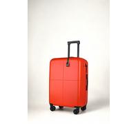 Premium Burnt Orange Medium Suitcase, 100% German Covestro Polycarbonate, 4 Spinner Wheel Medium Check-in Hard Shell Hand Luggage Suitcase, Superior Organisation TSA Security Lock Ultra-Quiet Wheel