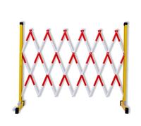 Expandable Metal Barricade 3.9/4.9 Feet, Heavy-Duty Folding Safety Barrier with Wheels, Flexible Crowd Control for Construction Sites & Events