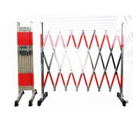 Expandable Metal Barricade 3.9/4.9 Ft Width,Folding Road Garage Portable Scissor Gate,Retractable Traffic Fence with Casters for Maintenance and Construction WorkWxH-1.5x