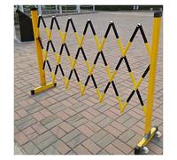 Expandable Metal Barricade,Folding Barricade Barrier Insulated Telescopic Tubular Post Traffic Fence Made of Composite Material Lightweight Easy to Move and Store,Red-120x250cm,Yellow-120x250cm