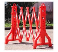 Expandable Metal Barricade,Folding Barricade Expandable Barricade Fence Mobile Tubular Post Traffic Fence with Wheels Flexible Crowd Control,Red,Red