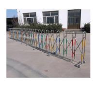 Expandable Metal Barricade, Folding Security Gate for Driveway and Garage Access Control, Quickly Block Off Areas