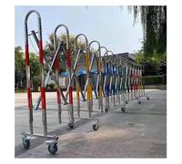 Expandable Metal Barricade Gate, Mobile Safety Barrier - Retractable Traffic Fence, Stainless Steel Crowd Control Gate (Multicolor, 1.5x2m)