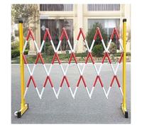 Expandable Metal Barricade,Insulated Telescopic Fence, Retractable Traffic Fence Expandable Barricade Fence with 2 Wheels Traffic Barrier for Event Site School,Yellow-120,Red-120x800cm