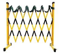 Expandable Metal Barricade,Mobile Barricade Folding Barricade Barrier with Wheels Mobile Insulated Telescopic Tubular Post Traffic Fence Flexible Crowd Control,Red-120x60,Yellow-120x300cm