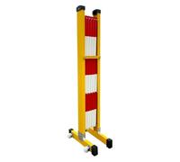 Expandable Metal Barricade,Mobile Barricade Folding Barricade Barrier with Wheels Mobile Insulated Telescopic Tubular Post Traffic Fence Flexible Crowd Control,Red-120x60,Red-120x700cm