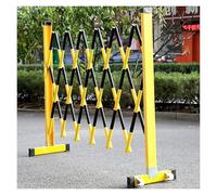 Expandable Metal Barricade,Mobile Barricade Movable and Foldable Isolation Fence for Power Construction Projects with 2 Wheels at The Bottom,Yellow-120x300cm,Yellow-120x600cm