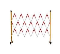 Expandable Metal Barricade - Portable Safety Barrier Gate for Traffic Control, Mobile Retractable Fence for Events and Facilities