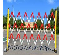 Expandable Metal Barricade - Retractable Security Barrier for Traffic Control and Access Denial