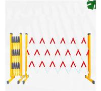 Expandable Metal Barricade, Retractable Traffic Barrier with Castors for Shopping Centers and Public Events