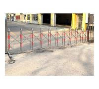 Expandable Metal Barricade, Stainless Steel Mobile Gate, Adjustable Traffic Fence for Parks, Garages, Hospitals(1.5x3m)
