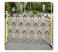 Expandable Metal Barricade,Traffic Fence Portable Pedestrian Safety Barrier Fence Base with 2 Wheels, Guardrail for School Construction Sites,Yellow-120x500cm,Yellow-120x400cm