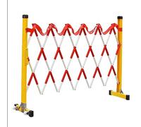 Expandable Metal Barricade with CastersRetractable Traffic Fence for Safe Barriers and Road Isolation in Construction Sites Outdoor Events and Crowd Control