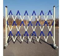 Expandable Metal Barrier - Portable Safety Gate for Driveways Shopping Centers & Traffic Control - Easy to Move & Set Up Blue 1.5m x 2m (5ft)