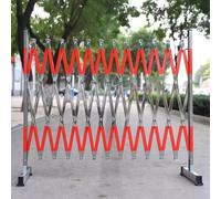 Expandable Metal Barrier - Stainless Steel Security Fence - Traffic Control Gate for Factory, Workshop & School - 1.2m Portable Safety Solution - Durable & Reliable