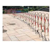 Expandable Metal Barrier with Wheels - Retractable Traffic Barrier, Stainless Steel Safety Gate, Portable Folding Fence for Crowd Control, Events & Outdoor Use