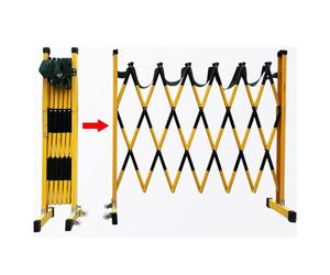 Expandable Metal Bcade - Retractable Traffic Fence, le Safe Ber for Outdoor Construct, Portable Roadblock with Casters for Effective Crowd Control