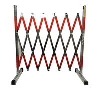 Expandable Metal Mobile Guardrail - Retractable Traffic Scissor Gate for Parking, Garden, Driveway & Construction with Casters - Durable & Versatile Safety Barrier