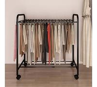 Expandable Metal Pants Hanger Rack - Floor Standing Trolley Organizer for Jeans, Skirts & Trousers - Pull-Out Closet Shelf for Efficient Storage & Easy Access