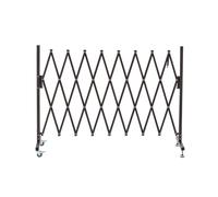 Expandable Metal Parking Ber, Retractable Driveway Gate with Wheels, Foldable Car Stopper for Garden, 2.7m/8.9ft - Secure Your Parking Space