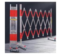 Expandable Metal Securi Gate - Retractable Bcade for Traffic Control, Construct Area Safe, Portable Folding Fence, Outdoor Ber