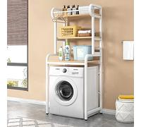 Expandable Metal Washing Machine Storage Rack - Durable Shelving Unit for Bathroom & Laundry Room, Over-the-Toilet nizer, Space-Saving Solution for Home Use