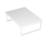 Expandable Microwave Shelf Heavy Duty Steel Bracket for Toaster Air Fryer 40x30cm(White)