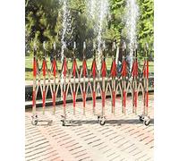 Expandable Mobile Barricade 3.6ft Expandable Metal Barricade Stainless Steel, Retractable Security Barrier Gate Fence for Garage/Work Zone/Warehouse, Easy to Move,1.1mx4m/3.6ftx13.1ft