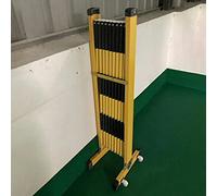 Expandable Mobile Barricade Expandable Metal Barricade Stanchions with Casters, Heavy Duty Industrial Traffic Barricade - 1.2m/ 1.5m Height, Barrier Gate Yellow/Black,1.5mx4m/5ftx13.1ft