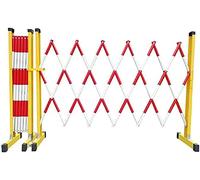 Expandable Mobile Barricade, Expandable Traffic Barricade Folding Gate Safety Barrier Red Yellow 1.2x(2.5-8) M Pack of 2(1.2 * 5M)