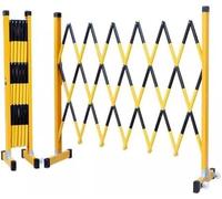 Expandable Mobile Barricade Fence, 1.2m High Retractable Traffic Barrier, Folding Portable Security Gates for Wide Openi(Black,1.2x5m/3.9x16.4ft)