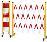 Expandable Mobile Barricade Fence, 1.2m High Retractable Traffic Barrier, Folding Portable Security Gates for Wide Openi(Red,1.2x5m/3.9x16.4ft)