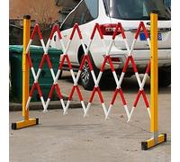 Expandable Mobile Barricade Gate with Casters - Heavy-Duty Traffic Barrier, Non-Slip Feet, Telescopic Fence for School, Garages, Work Zones