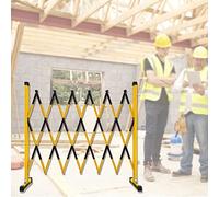 Expandable Mobile Barricade Industrial Expandable Metal Barricade for Crowd Control, Adjustable Barrier Gate Stanchions for Work Zone, 4ft/ 5ft Height Retractable Fence,1.2mx4m/3.9ftx13.1ft