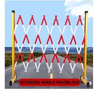 Expandable Mobile Barricade, Retractable Traffic Barricade Folding Safety Gate With Casters Multiple Sizes 1.2m Height(1.2x4m)