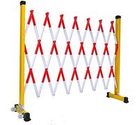 Expandable Mobile Barricade, Traffic Safety Barricade Gate With Wheels Multicolor 1.2x(2.5-8) m(Red White,1.2x2.5m)