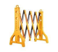 Expandable Mobile Barrier for Safety - Yellow & Black | Plastic Extendable Folding Barricade | Portable Barrier for Temporary Pedestrian Safety for Events, Schools, Maintenance Works