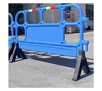 Expandable Mobile Safety Barricade, Yellow Plastic Guardrail for Construction, Road Safety Barrier, 2PCS Movable Warning Fence